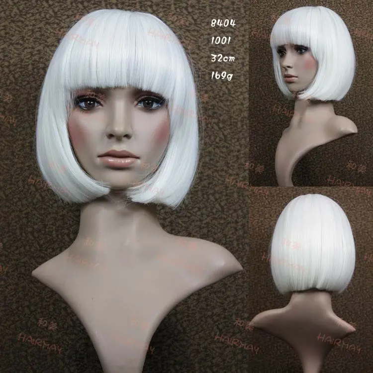 Парик для косплея Lady GaGa из белых волос парик черных женщин