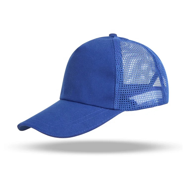 Custom Men Plain Baseball hats Solid Trucker Mesh Blank Curved Visor Hat cheap price
