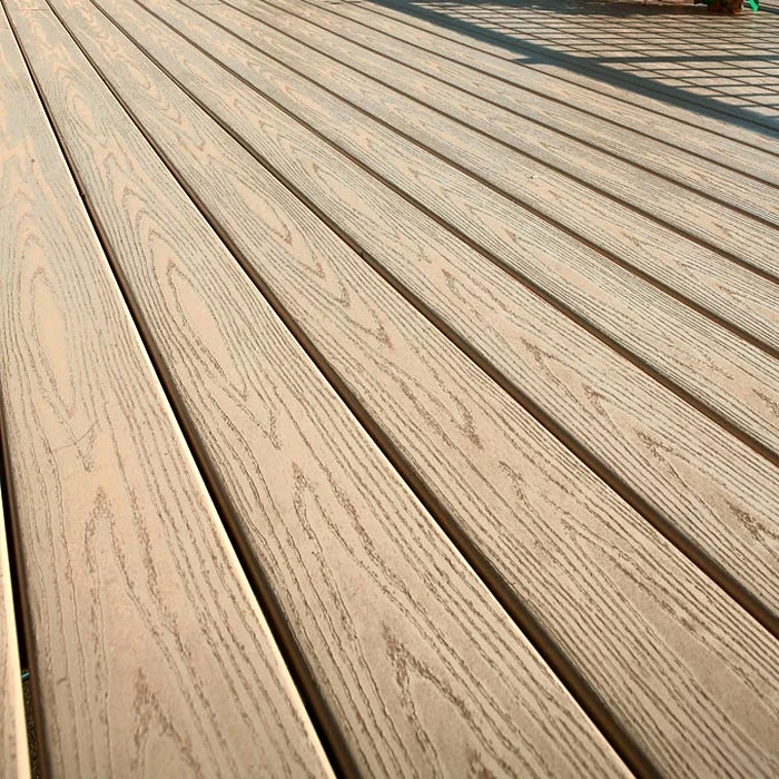 Fentech Wood Textured Waterproof PVC Vinyl Outdoor Plastic Composite Decking