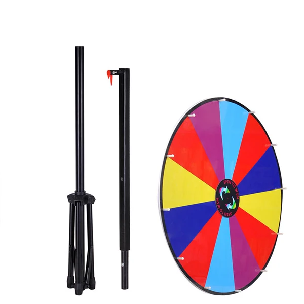 prize wheel 30 inches LED iron foot spin wheel