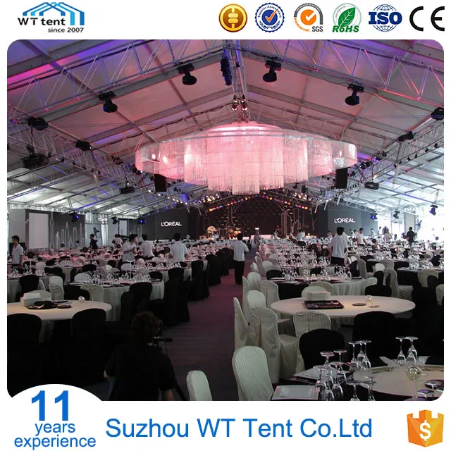 
500 people Marquee party wedding tent for sale with different colors of curtains 
