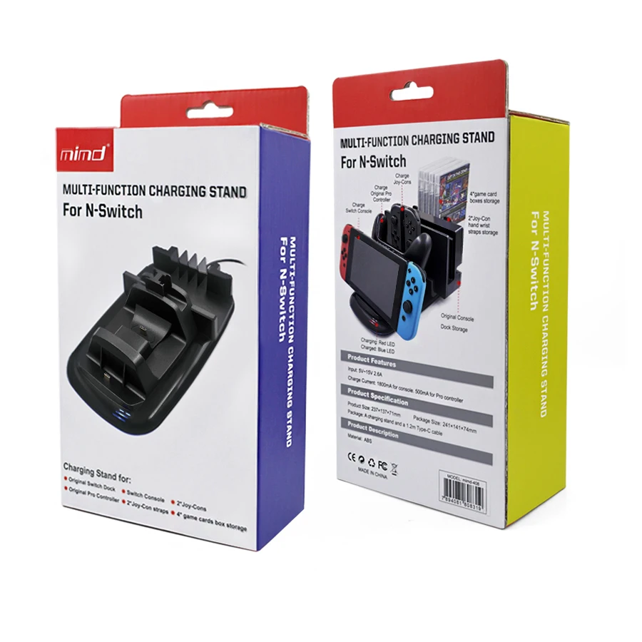 Multifunctional Charging Station For Nintendo Switch Console Pro Controller Joy-con And Dock Stand