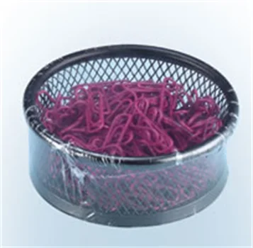 colored round shape metal mesh clip organizer fancy small clip holder