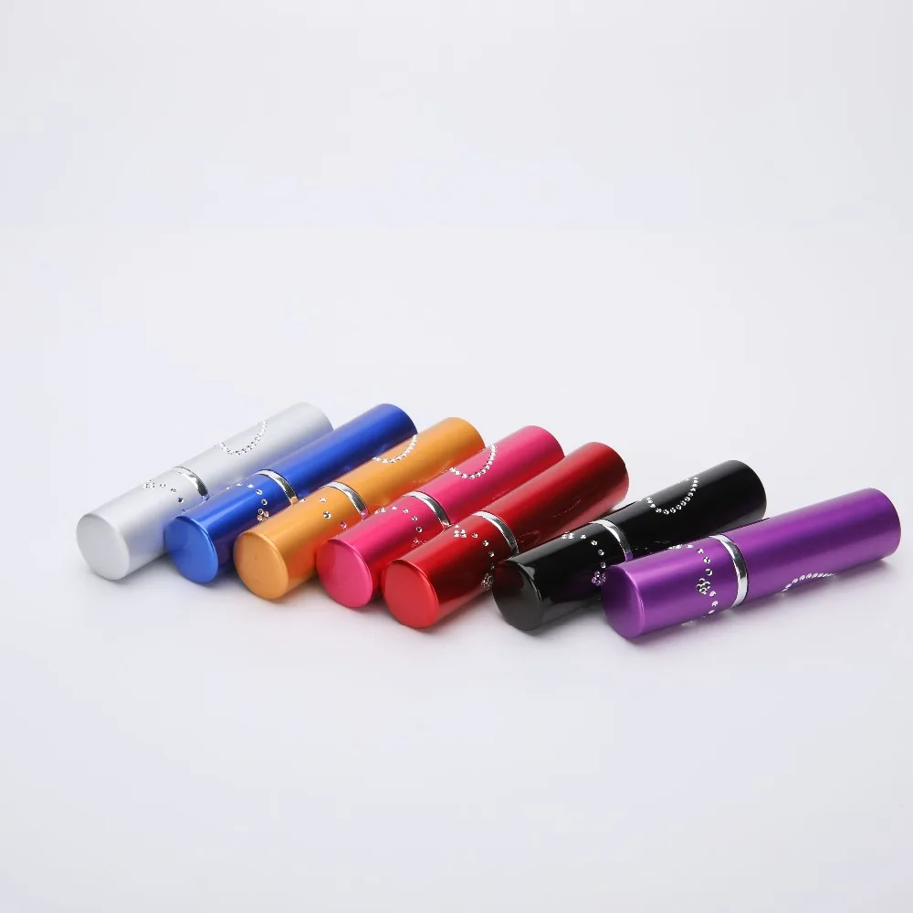 5ml Perfume Spray Bottle Portable Refillable Glass Bottle Empty Cosmetic Containers Travel Aluminum Perfume Atomizer