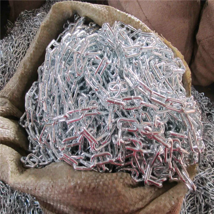 English standard electro galvanized mild steel short link chain