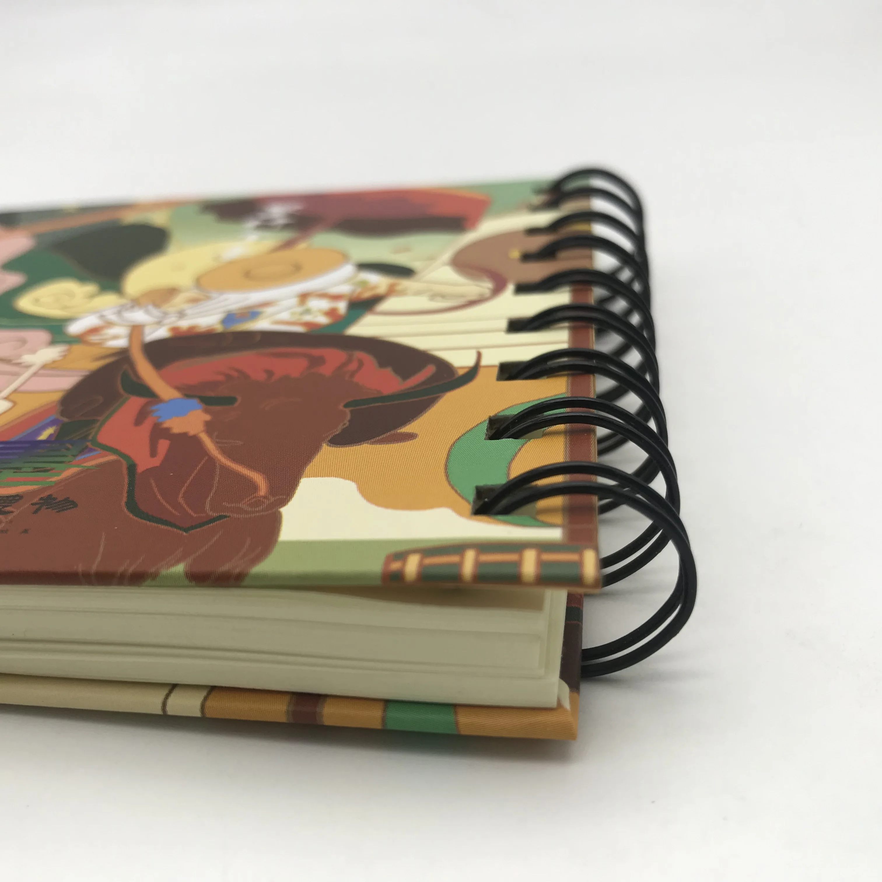 A5 custom hardcover spiral notebook with CMYK printing