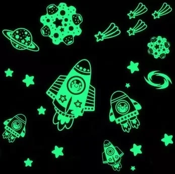 Top quality glow in dark sticker outlet decal safety sign exit sticker