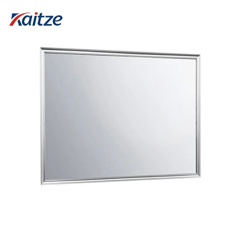 Stainless Steel Full Welding Frame Vanity Mirror Beveled Edge Mirror Rectangle