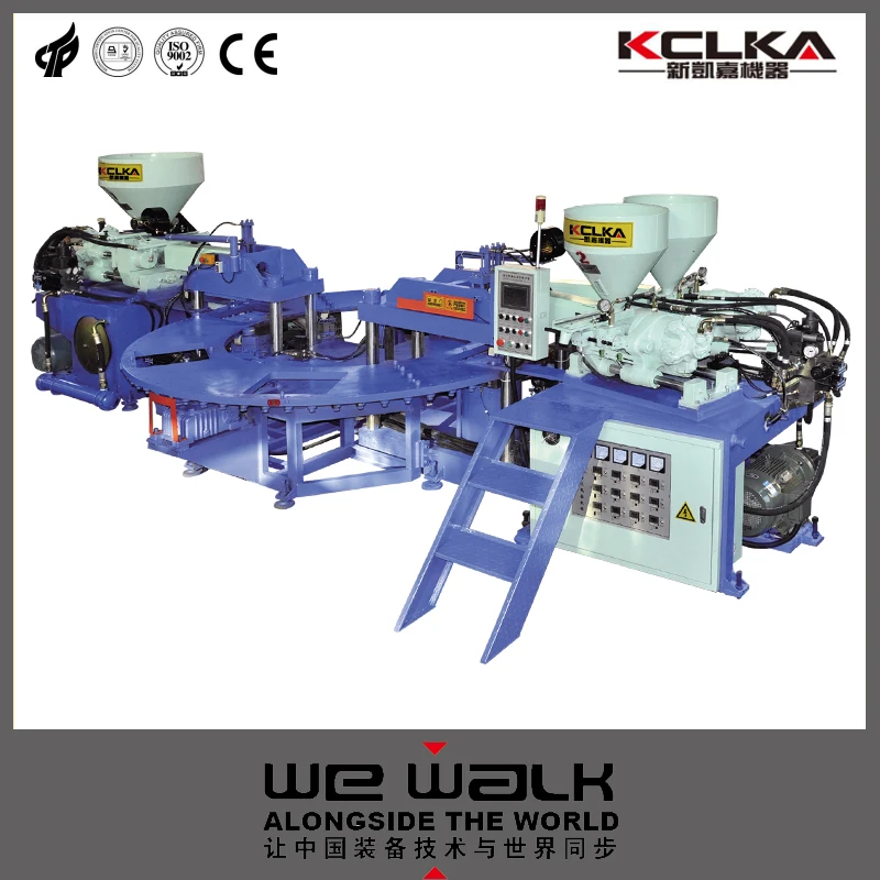 Трехцветная ПВХ машина для литья под давлением KCLKA, машина для изготовления сандалий и тапочек