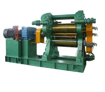 four roll rubber calender machine / rubber conveyor belt calendering line
