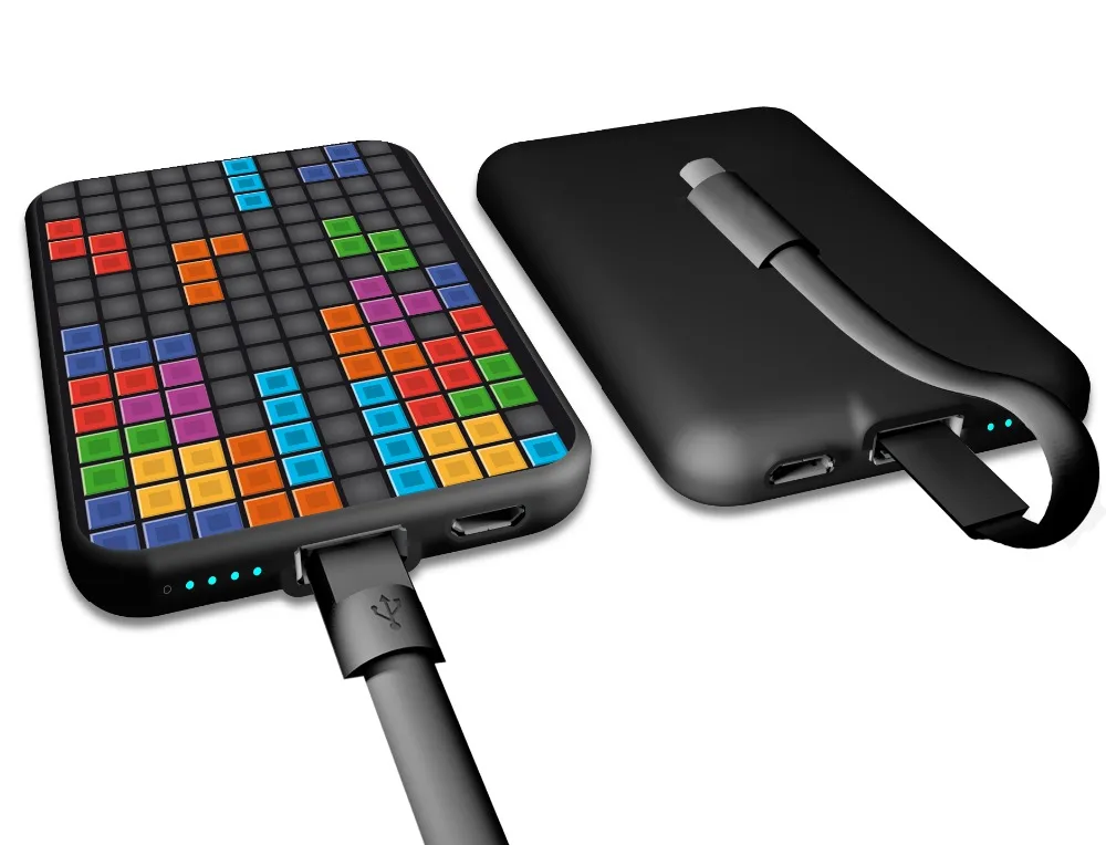 Portable LED Light Power Bank Box Polymer Lithium Battery Charger 5V2.1A Powerbank Case Tomos For all smart phone