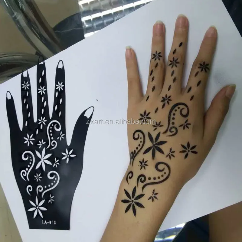 Аэрограф тела Временные трафарет хны трафарет татуировки