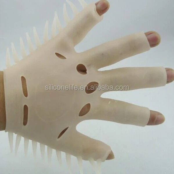 Hot selling Soft Touch Spike Silicone Sex Massage Glove
