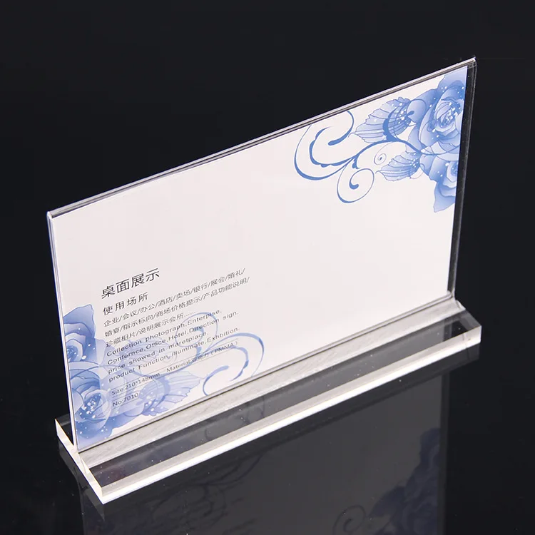 Factory customize wholesale Restaurant Menu Holder  clear acrylic menu holder