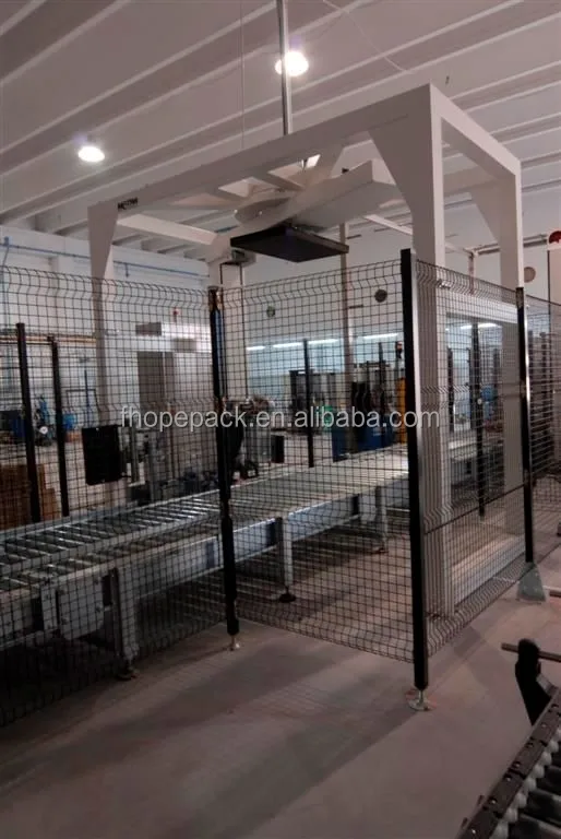 Rotary arm pallet stretch wrapper, turntable pallet wrapping machine