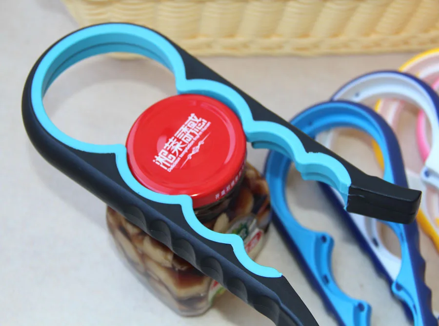 New Kitchen Tool plastic twist cap bottle opener  Multi-size Jar Glass Lid Bottle  Soft Drink Can Jar Opener