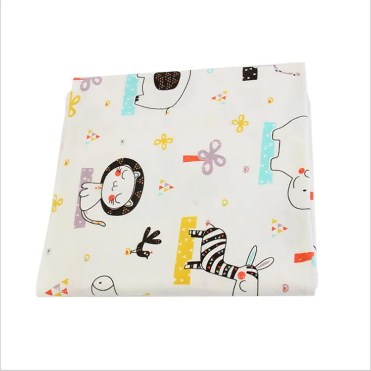 hight quality 100%cotton double face print siro yarn knit interlock breathable fabric for baby cloth Bib blanket china supplier