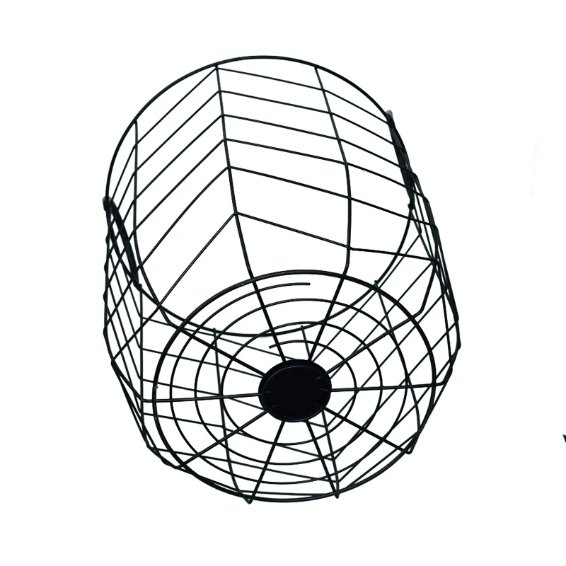 
decorative black color metal wire mesh laundry basket with handle 