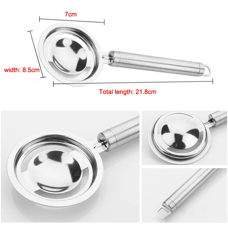 Stainless steel egg white yolk separator kitchen gadget egg filter egg dividers tools