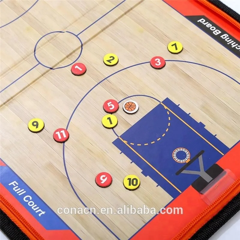 Folding Portable Magnetic Basketball Teaching Coach Tactics Board with Zipper