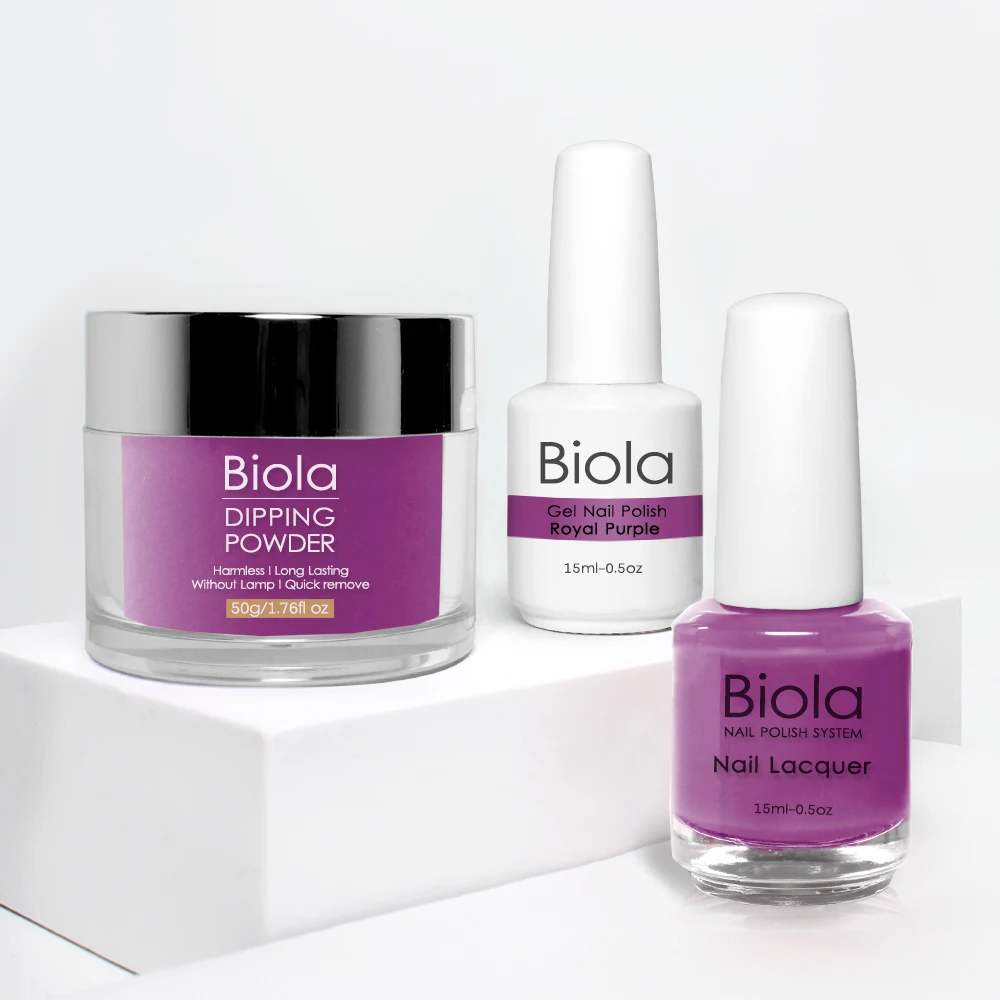 Newest 3 in 1 acrylic nail dipping powder set color matching gel polish set , nail lacquer