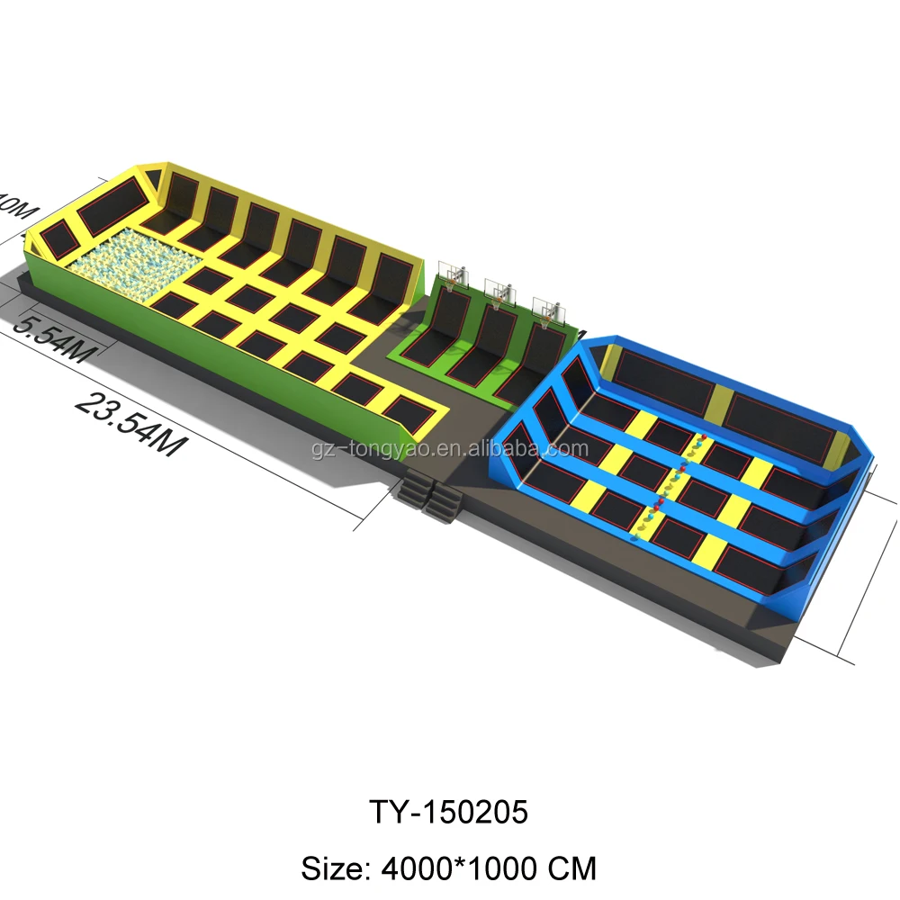 Luxury Outdoor Fitness Play Foam Pit Trampoline Design Park With Dodge Balls For Adults And Kids