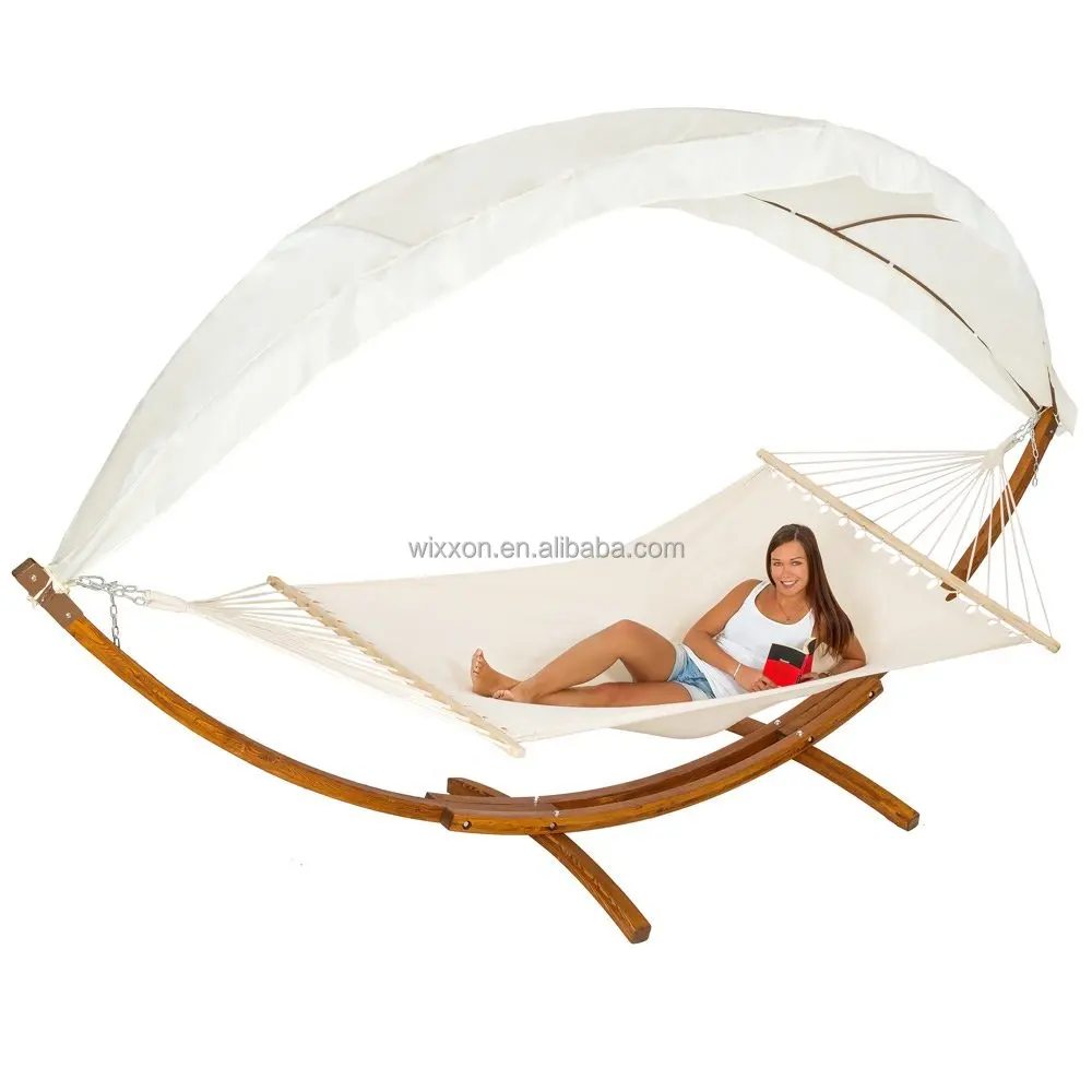 
KD Design Garden Wooden Patio Hanging Foot Hammock 