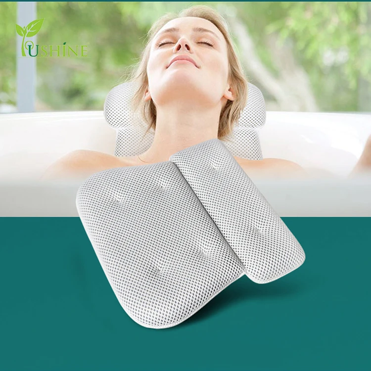  3D сетчатая Водонепроницаемая оптовая продажа роскошная Подушка на подголовник для спа-ванны с