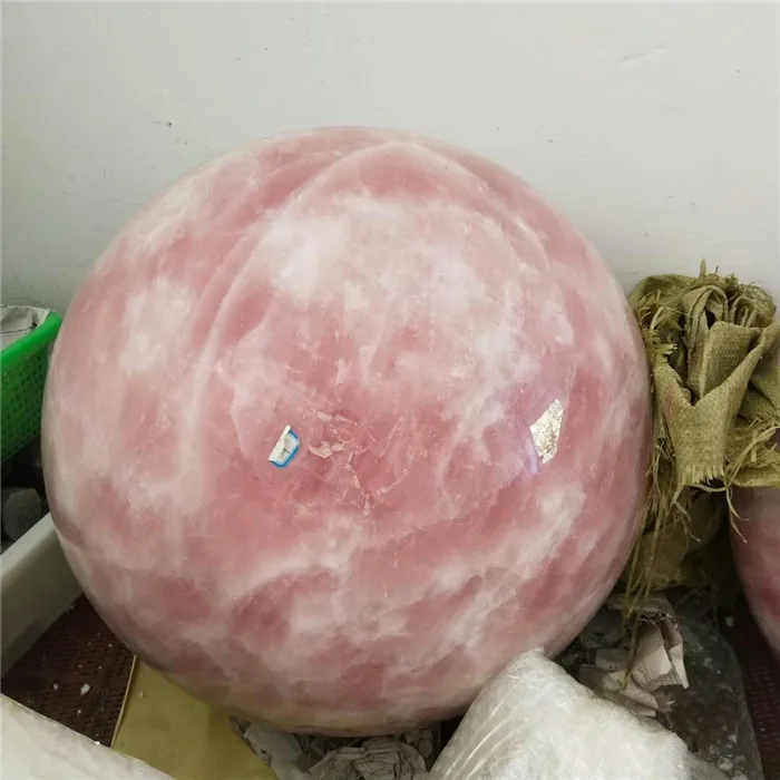 500mm Natural Rose Quartz Crystal Decorative Balls Big Size Crystal Spheres