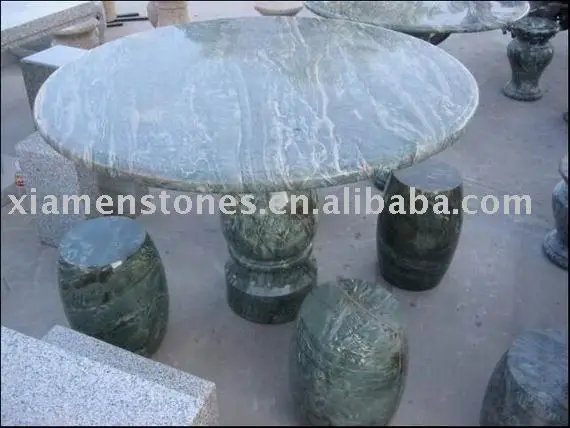 stone garden table with dragon jade
