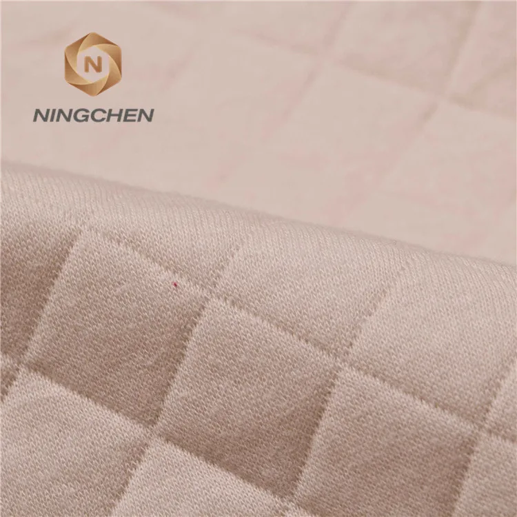 cheap Yarn dyed air layer Fabric for garments/Knit Scuba Air Layer Double Sided Quilted Baby Clothing