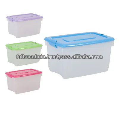 Space saving Colorful Creative Design Multipurpose Plastic Storage Box Container Storage box With Lid W265 x D300 x 465 mm