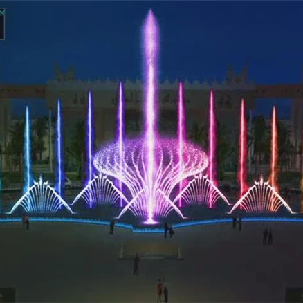 Cross swing rotary nozzle rectangle pond music dancing fountain