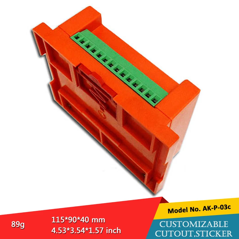 Plastic din rail enclosure custom PLC enclosure with terminal for temperature control system