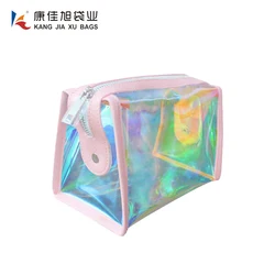women cosmetic bag with TPU material fantasy clear PVC makeup bag
