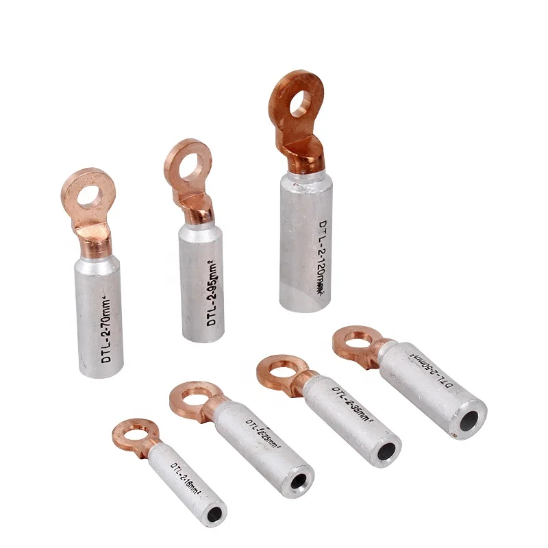 Bimetal compression type copper aluminium pipe connector cable lug