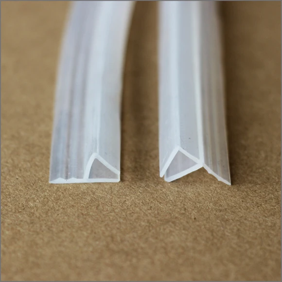 fan-shaped glass door Guard Fitting Enclosure Anti-aging Flexible Transparent silicone seal strips