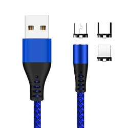 wholesale magnetic charging cable cell phone accessories on stock 3 in 1 micro usb cable for I-product Type C/micro cable
