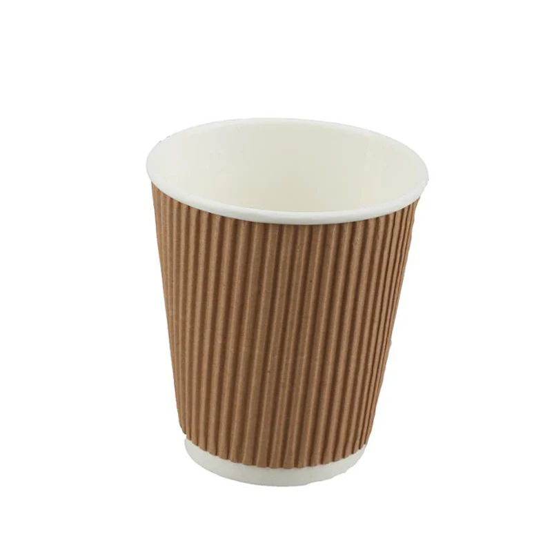 Customized Ripple 4oz~32oz Ripple Wall Paper Cup With Lid
