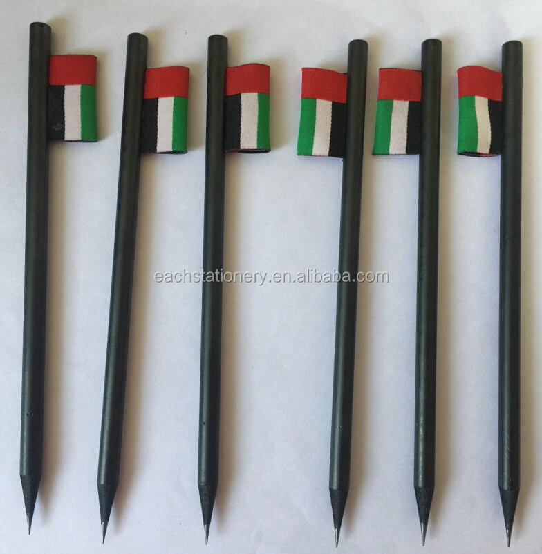 7' Country Logo  Flag Label Pencil Black with Car Logo Available