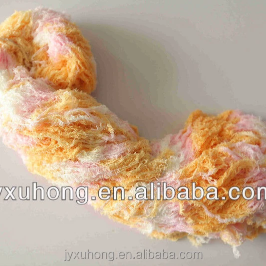 Перьевая пряжа бархатная причудливая для