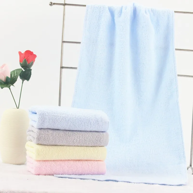 Graceful Super Value Bright Color Standard Size Customer Plain Hand Towel