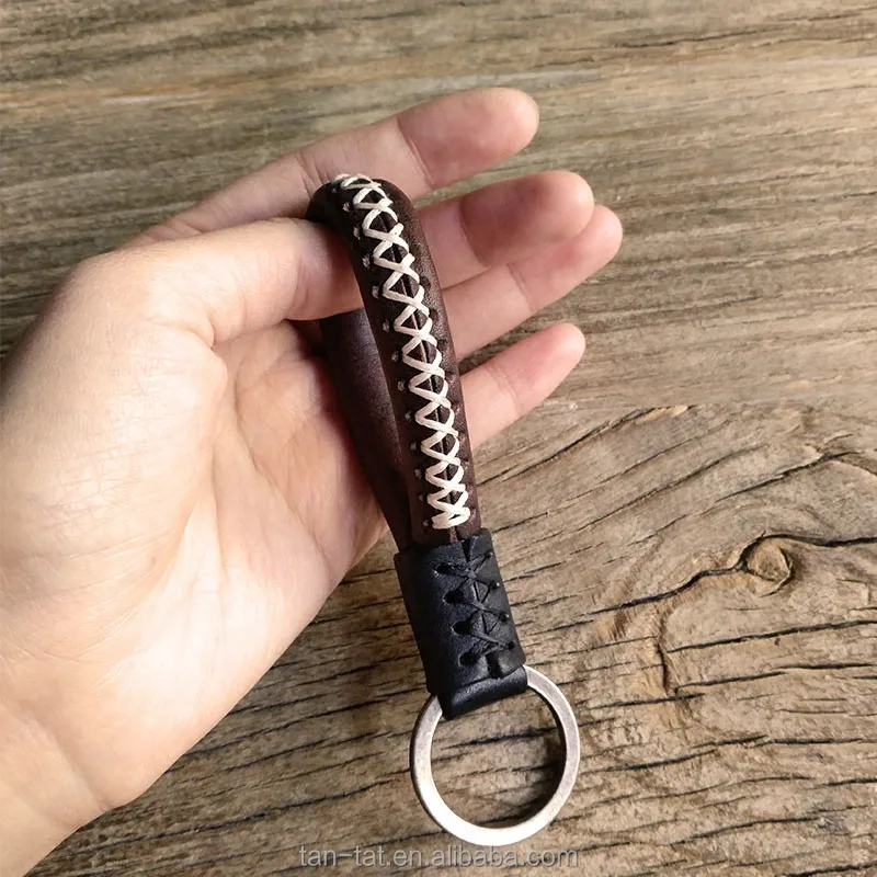 Genuine Leather Strap Key Chain Ring
