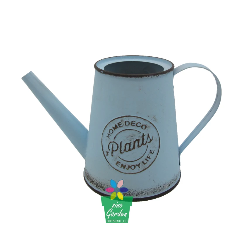 Домашний декор, металлический потрепанный металлический кувшин для цветов в стиле шик, оцинкованный кувшин для воды
