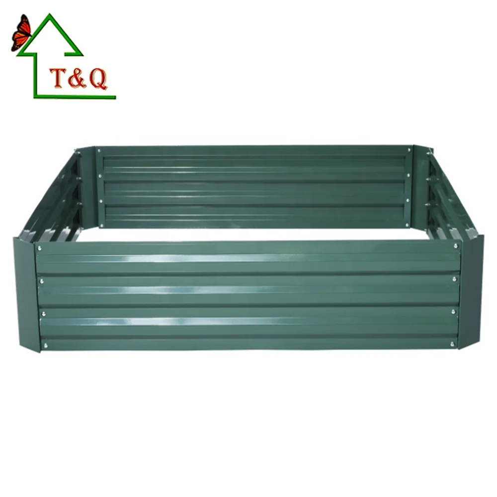 Galvanised Steel Raised Garden Grow Bed Corrugated Sheet Garden Planter Box Raised Vegetable Garden Bed