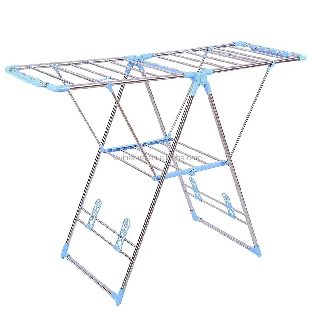 Home Sturday Adjustable Gullwing Drying Rack with Shoe Horns