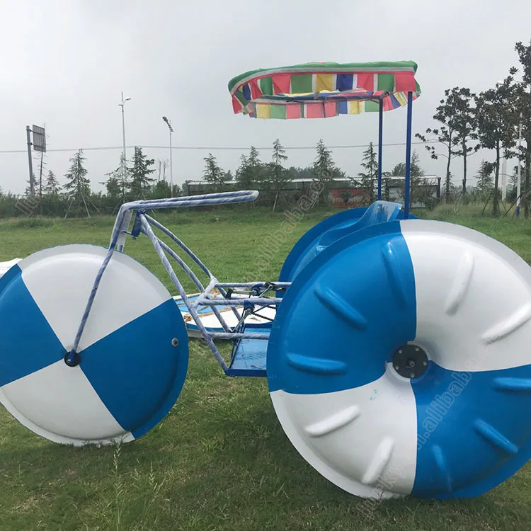 Cheap water sport antirust 3 big wheels water tricycle electric sea bike for sale