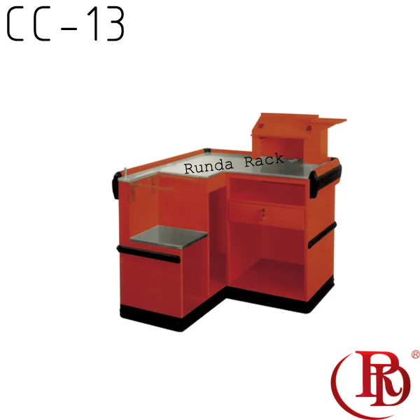 CC-13 Supermarket Checkout Counter Cashier Desk Checkout Counter Stainless Steel CN;GUA Orange 10 Working Days 1100*1100*850mm