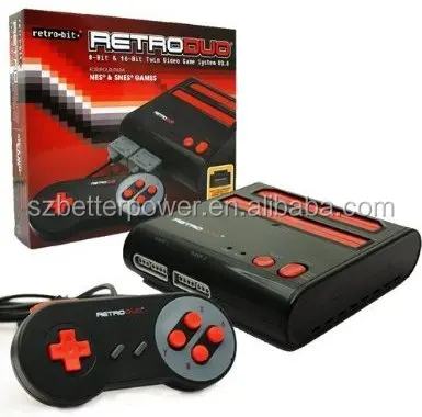 RetroDuo - forNES & SNES 2in1 System Clone - Limited Mascot Edition (Retro-Bit) (Red/Black & Silver/Black)
