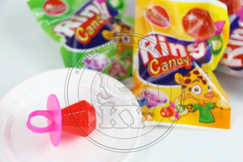 Jewel Ring Shape Sweet Hard Lollipop Candy